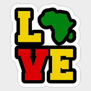 Love Africa, African Love, Ethiopia flag Sticker